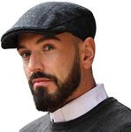 Irish Ivy Cap, 100% Pure Irish Wool, Made in Ireland, Dark Gray, Medium