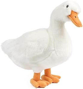 Living Nature Soft Toy - Plush Farm Animal, Large Duck (35cm) - Realistic Soft Toy with Educational Fact Tags