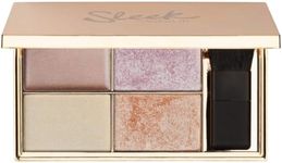 Sleek MakeUP Highlighting Palette, Four Dazzling Shades for a Supercharged Glow, Long Lasting and Lightweight, Intense Colour, Solstice