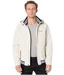 Tommy Hilfiger Men's Lightweight Waterproof Regatta Bomber Jacket, Silver Birch, Small