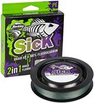 Berkley Sick Braid and Fluorocarbon Leader Pack - Combo of Super Smooth 8 Strands Braided Fishing Line & Fast Sinking, Invisible Fluoro Carbon Leader Wire. Freshwater and Saltwater, Moss Green & Clear