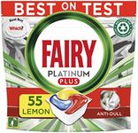 Fairy Platinum Plus All-in-One Dishwasher Tablets Bulk, Lemon, 55 Tablets