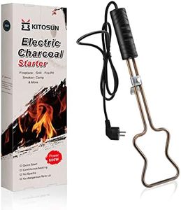 KITOSUN Allume électrique pour Charbon et Briquettes - Allumage Simple et Rapide des Barbecue Briquettes - Pas d'étincelles ni de Flammes - Éléments de Bobine en Acier Inoxydable 304 (600 W)