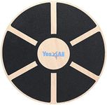 Yes4All Wooden Wobble Balance Board,Core Strength Exercise Fitness Accessory, Workout Stability Equipment, Standing Desk Use, 15.75 inch