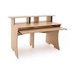 3 Tier Home Studio Desk - Furniture for Pro Audio & Recording Natural