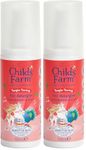 Childs Farm Tangle Taming Hair Detangler Spray, Heat Styling Protector, Strawberry and Mint, Children, Kids, 100ml (Pack of 2)
