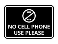 Signs ByLITA Classic Framed No Cell Phone Use Please (Black) - Large