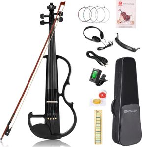 Vangoa 4/4 Electric Silent Violin – Black