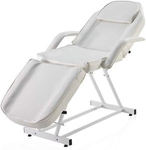 BELLAVIE Adjustable Table Chair Salon Bed for Professional Massage Facial Lash Beauty Treatment Spa Tattoo Eyelash Microblading Esthetician Equipment - White