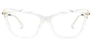 Zeelool Crystal Cat Eye Glasses for