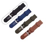 Vinanth Enterprises Unisex-Adult Nylon Watch Strap/band With Steel Buckle (Black, 18mm)