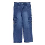 Sky Heights Boys Cargo Denim Jeans (Black)