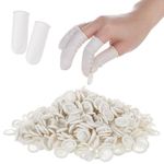 HEQU 500pcs Finger Cots Disposable Finger Protector Finger Support High Elastic Protect Sleeves, General Latex Nail Cover, Fingertips Protective for Handmade Industrial Apply