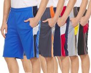 DARESAY 5 Pack Mens Shorts – Men's Activewear Performance Athletic Shorts with Pockets for Basketball Gym Sports Training – Up to 3XL