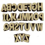 TwoGrams Alphabet Letters Wood Stamps - Wooden Block Print Stamps - Wooden ABCD Stamps for Crafting Fabric Textile Paper Clay Pottery [ Set of 26 Alphabets ]