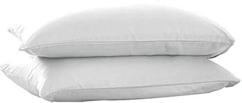 Set of 2 Luxton Queen Size Pillowcases, Solid Plain White Pillow Cases (Queen Size 50x76cm, White Colour)