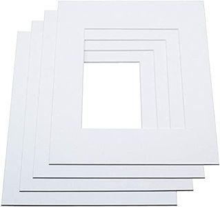 LIVINGTREE 10 x White Mounts (Outer Size: 30 x 40 cm/Inner Size: 20 x 30 cm) for Photos and Picture Frames, 1.4 mm Thick, Museum Quality, 45° Cut Edge, Made in Germany