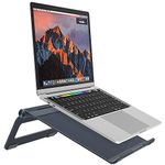 Urban Kings Laptop Stand for Desk,Aluminium Adjustable Laptop Riser for Laptops MacBook Pro and Air 13" 14" 15.6" 17 inch, Desktop Ergonomic Foldable Portable Air Vantilated Computer & Notebook Stand