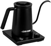 MHW-3BOMBER Gooseneck Electric Kettle, ±1℉ Temperature Control Kettle with LED Display and 90°Vertical Flow, BPA-Free Pour Over Kettle, For Pour-Over Coffee, Tea, Black BK6058B