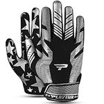 PLAYEUR Star Signature Series Lasting Star Grip Patented Design Football Gloves –GripPro Tech for Adult, Kids & Youth Football Gloves, No Peel, Forever Tacky – The Gift That Lights Up The Game