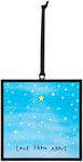 DEMDACO Outdoors in Collection Love from Above Starry Night Blue 3 x 3 Iron and Glass Square Suncatcher Ornament Display