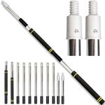 Frebuta Telescopic Extension Pole,3 Feet to 11 Feet Multi-Purpose Gutter Cleaning Tools Splice Extension Poles for Cleaning Stainless Steel Paint Roller Extanable Pole Sponge Handle Light Sturdiness