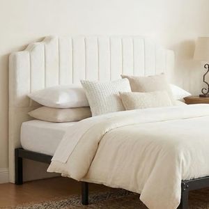 CozyMine King Headboard, Beige Upholstered Headboard for Bed, No Assembly