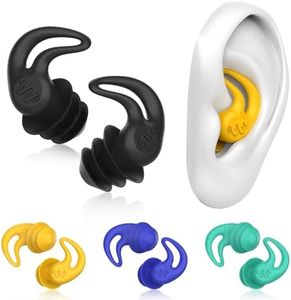 Waterproof Swimming Ear Plugs for Adults - 4 Pairs Reusable Silicone Swimming Ear Plugs for Women & Men, Keep Ear Water Out, Ear Plugs for Swimming, Showering, Bathing, Surfing, Water Sports