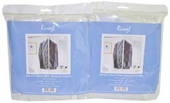 H&L Russel Peva Short Garment Covers, Set of 2 with 2 Covers Each, Clear