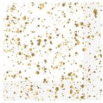 Amscan 9908628 - Hot Stamped Gold Speckled Luncheon Napkins - 16 Pack