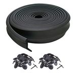 M-D Building Products 3749 Garage Door Bottom Rubber, 16 Feet, Black