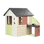 SMOBY LIFE NATURE PLAYHOUSE + KITCHEN PLAYHOUSE. Indoor/outdoor sustainable play with 51% recycled material