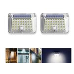 Homehop Solar Outdoor Wall Lamp Led Motion Sensor Lights for Home Waterproof Security Lighting for Garden, Patio and Pathways (800mA/ABS+PS/Cool White) Pack of 2