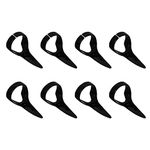 Lurrose Halloween Claw Nail Claw Finger Ring 8Pcs Retro Punk Rock Nail Finger Metal Hair Parting Rings for Nail Art Halloween Party, Black, 3.5x1.5cm (O45UA3QX02198TWA517HE3)