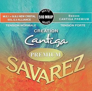 Savarez Création Medium Classical Guitar Strings Premium 510MRJP Creation Trebles, Cantiga Basses, Mixed Tension, Full Set (STSAV51-50491)