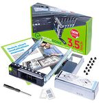 WorkDone 3.5 inch Drive Caddy with 2.5 inch HDD Adapter - Compatible for Dell PowerEdge Servers - R740 R640 R540 R440 R340 R740xd2 R7415 R7425 R6415 - Bright LED Tray - with Detailed Setup Manual