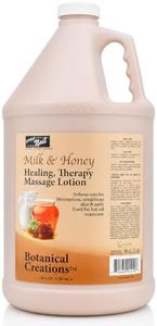 PRO NAIL - Healing Therapy Massage Lotion - Professional Pedicure, Body and Hot Oil Manicure, Infused with Natural Oils, Vitamins, Panthenol and Amino Acids (Milk and Honey, 1 Gallon)