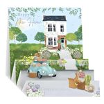 3D Pop Up New Home Congratulations Card - Happy New Home - House and Garden Scene - Special Finishes - Made in the UK - Eco-Friendly