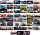 Car Posters Set of 45 6x4 Inch - Car posters for wall Boys room - Super car poster - BMW poster - Car wallpaper - Gifting ideas for men boys - Cars gift - Car Wall Art - Car stickers for wall