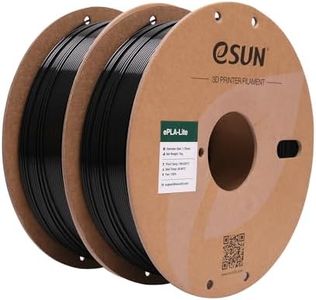 eSUN PLA Filament 1.75mm, 3D Printer Filament PLA Dimensional Accuracy +/- 0.03mm, 1KG per Spool, 2 Spools 3D Printing Filament,Black and Black