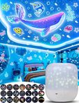 21 Sets of Films, Projector Night Light for Kids Bedroom, Baby Projector for Ceiling, Night Light Star Galaxy Projector with 360°Rotation for Kids Baby Girls, Birthday, Christmas, Nursery, Room Decor