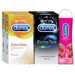 Pleasure Packs (Durex Extra Dots 10s, Extra Time 10s, Extra Dots 10s, Extra Time 10s, Cherry 50 ml)