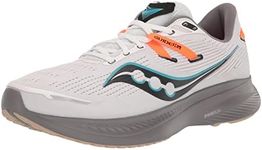 Saucony Men's Guide 16 Running Shoe, White/Gravel, 10M US