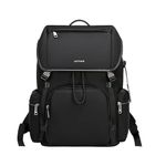 AETHON The Ridge Backpack | 15.6-inch Shoulder Bag | Nylon Fabric | Separate Laptop Compartment | Adjustable Straps | Waterproof Design | Travel Bag | Black