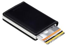 Secrid slim wallet leather black, RFID safe card case