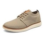 Bruno Marc Men's KnitFlex Breeze Mesh Sneakers Oxfords Lace-Up Lightweight Casual Walking Shoes, Khaki, 9