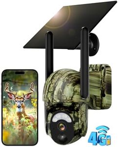 Xega 3G/4G LTE Cámara de Caza Solar con Tarjeta SIM, 2K PTZ Camara Fototrampeo Exterior, PIR Detección, Visión Nocturna en Color, Audio de 2 vías, IP65, 0.2s Activación, para en Lugares sin WiFi