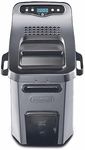 De'Longhi D44528DZ Livenza Dual Zone Digital 4.5L Deep Fryer with Easy Clean Drain System, Stainless Steel, silver