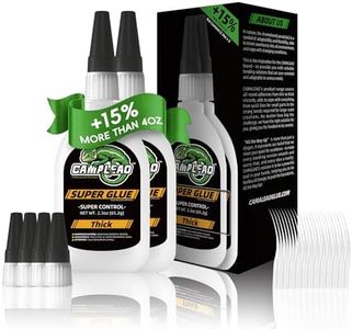 CAMALEAO Thick Super CA Glue for Metal, Ceramic, Glass, Wood, 4.6 oz Super Control Cyanoacrylate Glue, 2610 PSI Strength Instant Adhesive for Large Gap, Archery Fletching, Carpentry, Precision Bonding