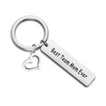 CENWA Team Mom Gift Coach Gift Team Mom Keychain Best Team Mom Ever Keychain Thank You Gift for Coach Leader Team Mom (Best Team mom Ever)